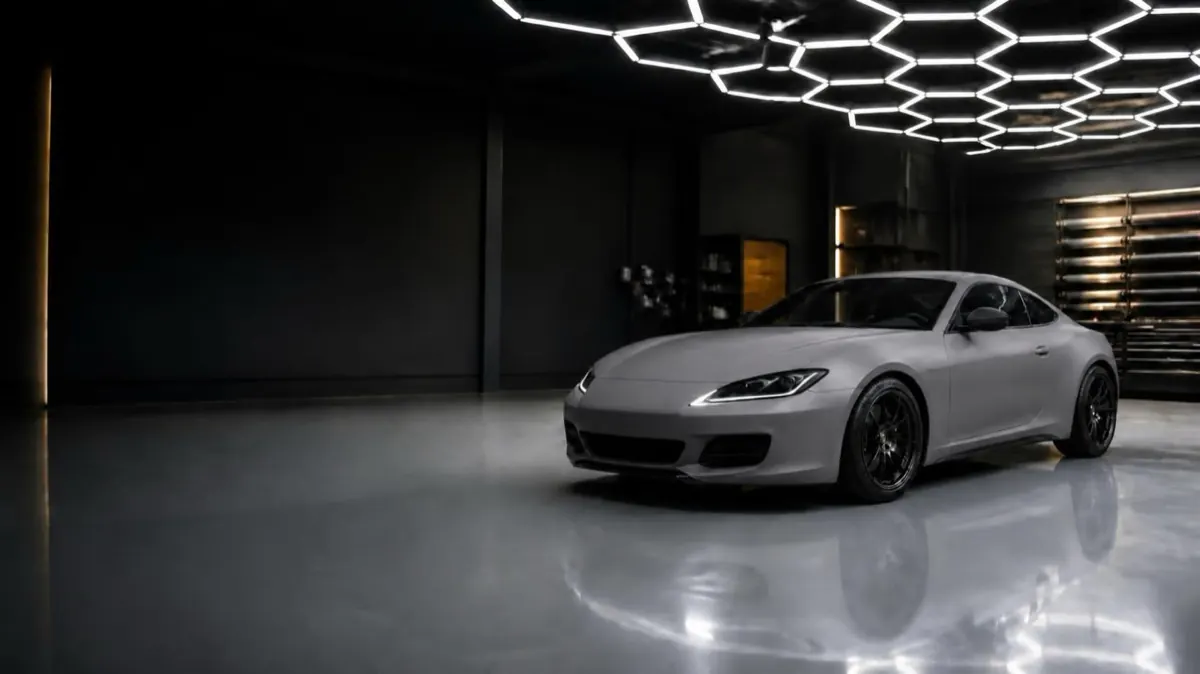 マットグレーにラッピングした車のイメージ